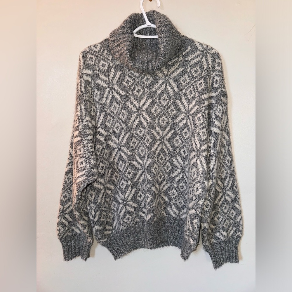 Italian Wool & Mohair Turtleneck Sweater By Maurizio Tricot